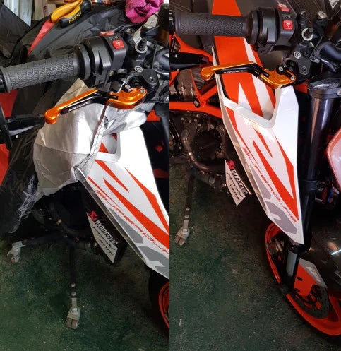 KTM 1290 Superduke R 2014-2026 | Adjustable Clutch Brake Lever Set Orange/Black