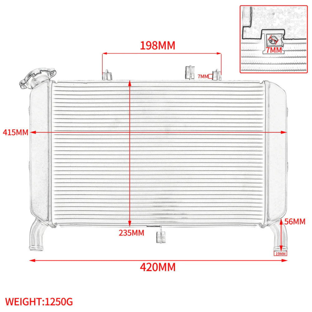 Radiator Engine Cooler Yamaha MT-09 / SP 2014-2020 / Tracer 900 / GT 2015-2020
