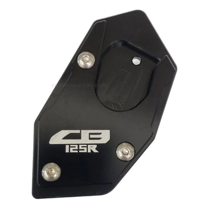 Black Side Stand Kickstand Shoe Extender - Honda CB125R Neo Sports 2018-2025