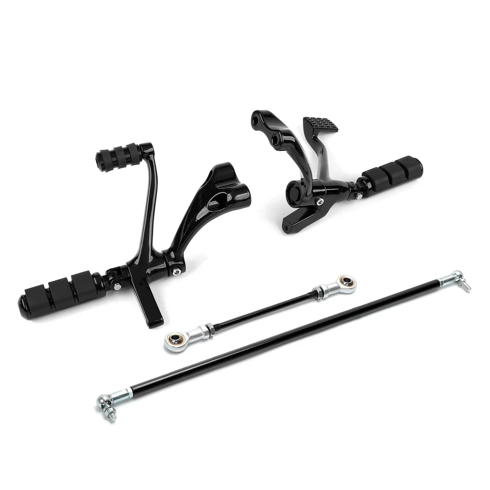 Black Forward Controls Kit Fit Harley Sportster XL 883 1200 2004-2013