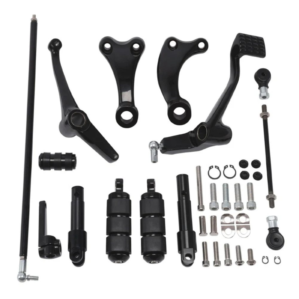 Black Forward Controls Kit Fit Harley Sportster XL 883 1200 2004-2013