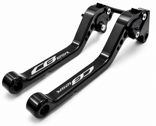 Long Black Clutch & Brake Levers to Fit Honda CB125R 2019-2026