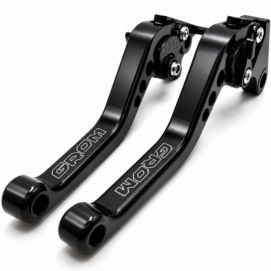 Short Black Clutch & Brake Levers to Fit Honda GROM MSX 125 2013-2026