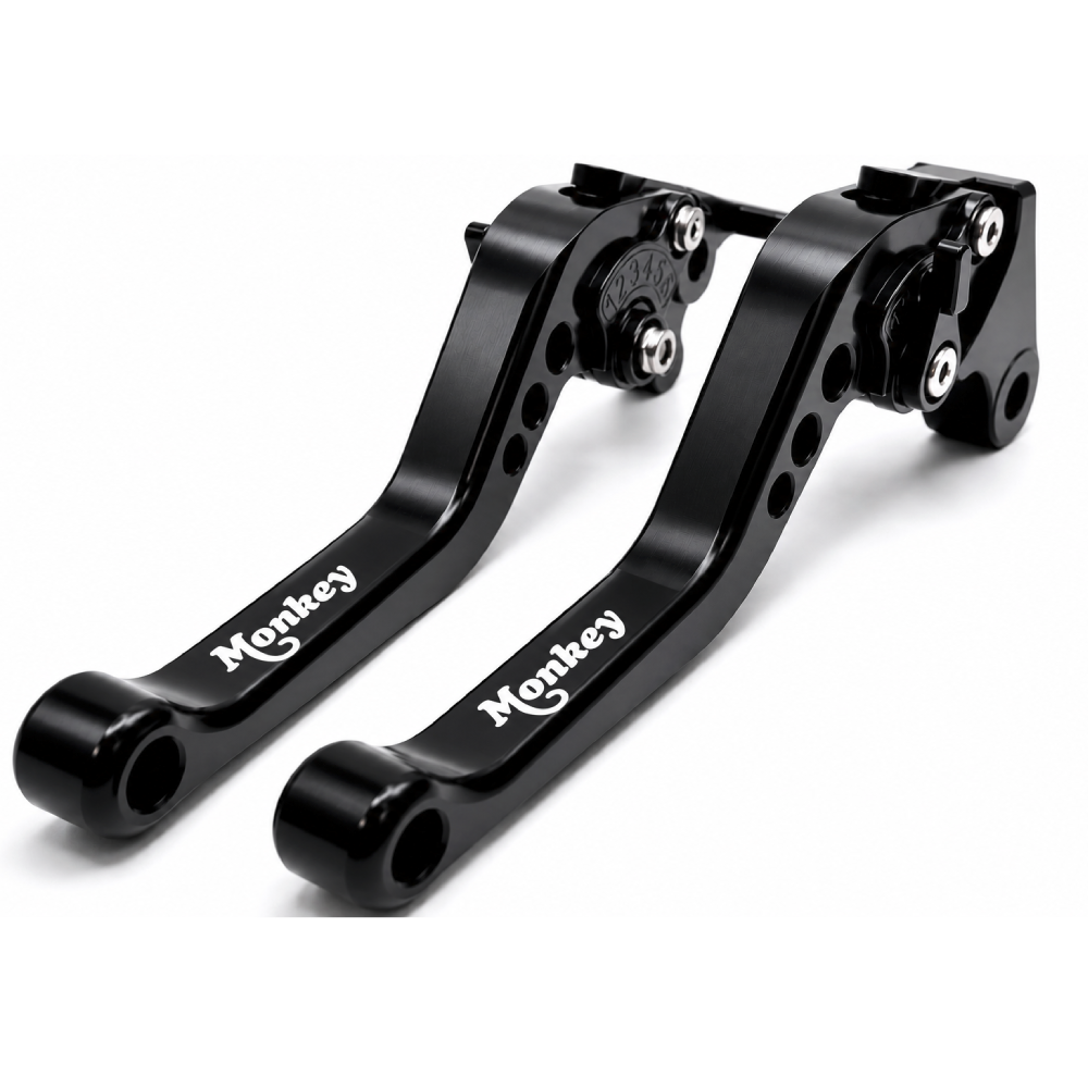 Honda Monkey Z125 2019-2026 | Short Black Clutch & Brake Lever Set