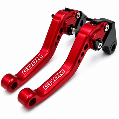 Short Red Clutch & Brake Levers - Honda GROM / MSX125 2013-2026