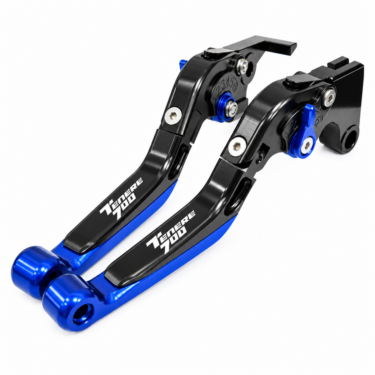Adjustable Black / Blue Clutch & Brake Levers Yamaha Tenere 700 2019-2026