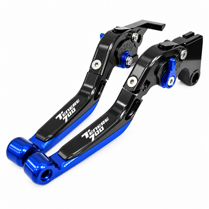 Adjustable Black / Blue Clutch & Brake Levers Yamaha Tenere 700 2019-2026