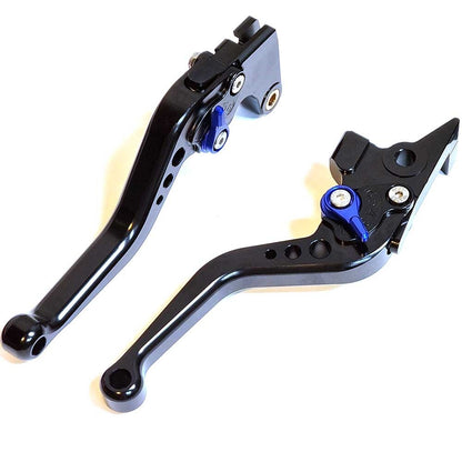 Short Black Blue Clutch & Brake Levers For Yamaha FJ-07 / MT-07 2014-2025