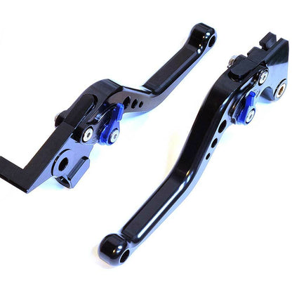 Short Black Blue Clutch & Brake Levers For Yamaha FJ-07 / MT-07 2014-2025