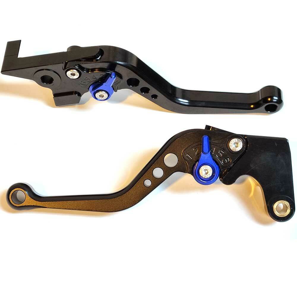 Short Black Blue Clutch & Brake Levers For Yamaha FJ-07 / MT-07 2014-2025