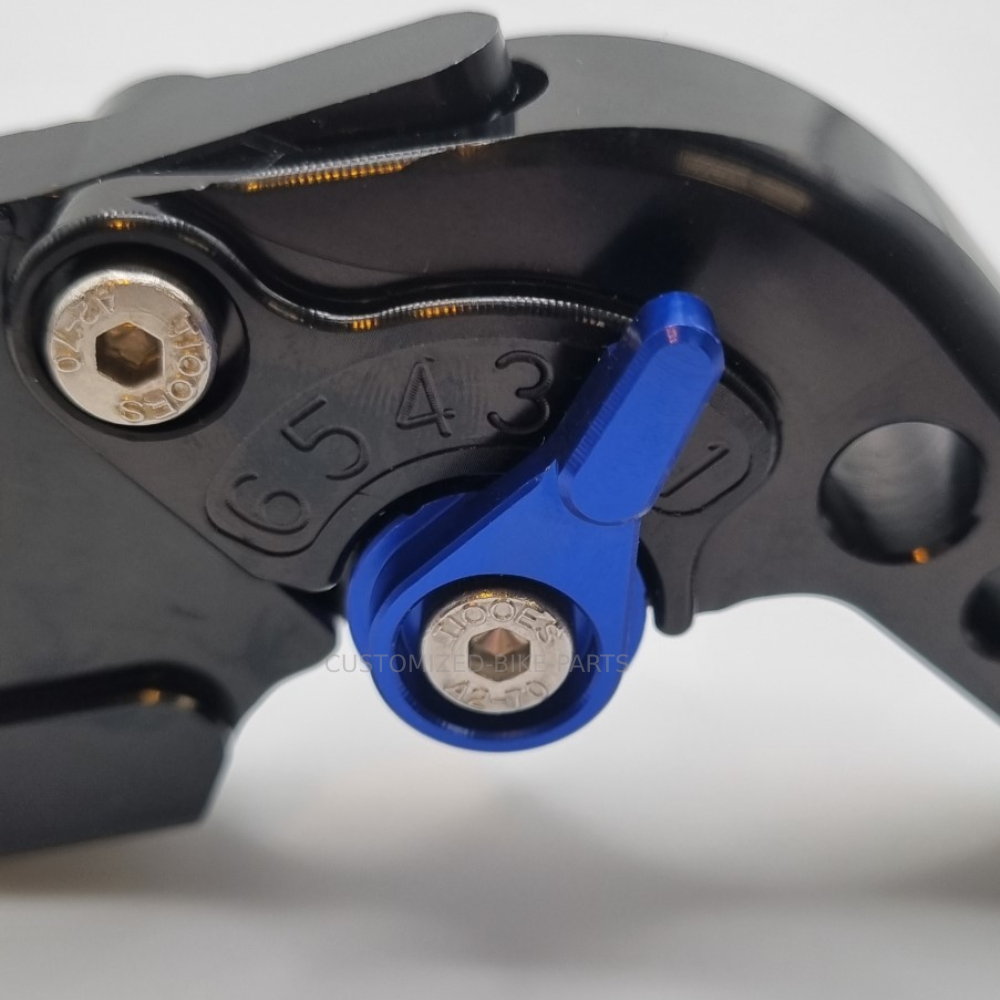 Short Black Blue Clutch & Brake Levers For Yamaha FJ-07 / MT-07 2014-2025