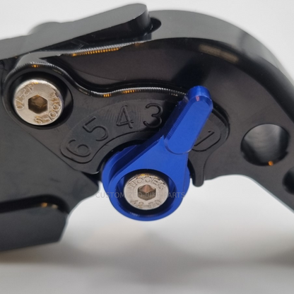 Short Black Blue Clutch & Brake Levers For Yamaha FJ-07 / MT-07 2014-2025