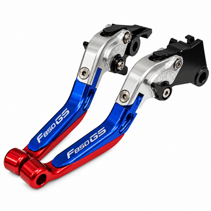 Red / Silver Adjustable Clutch & Brake Levers For BMW F850GS 2018-2026