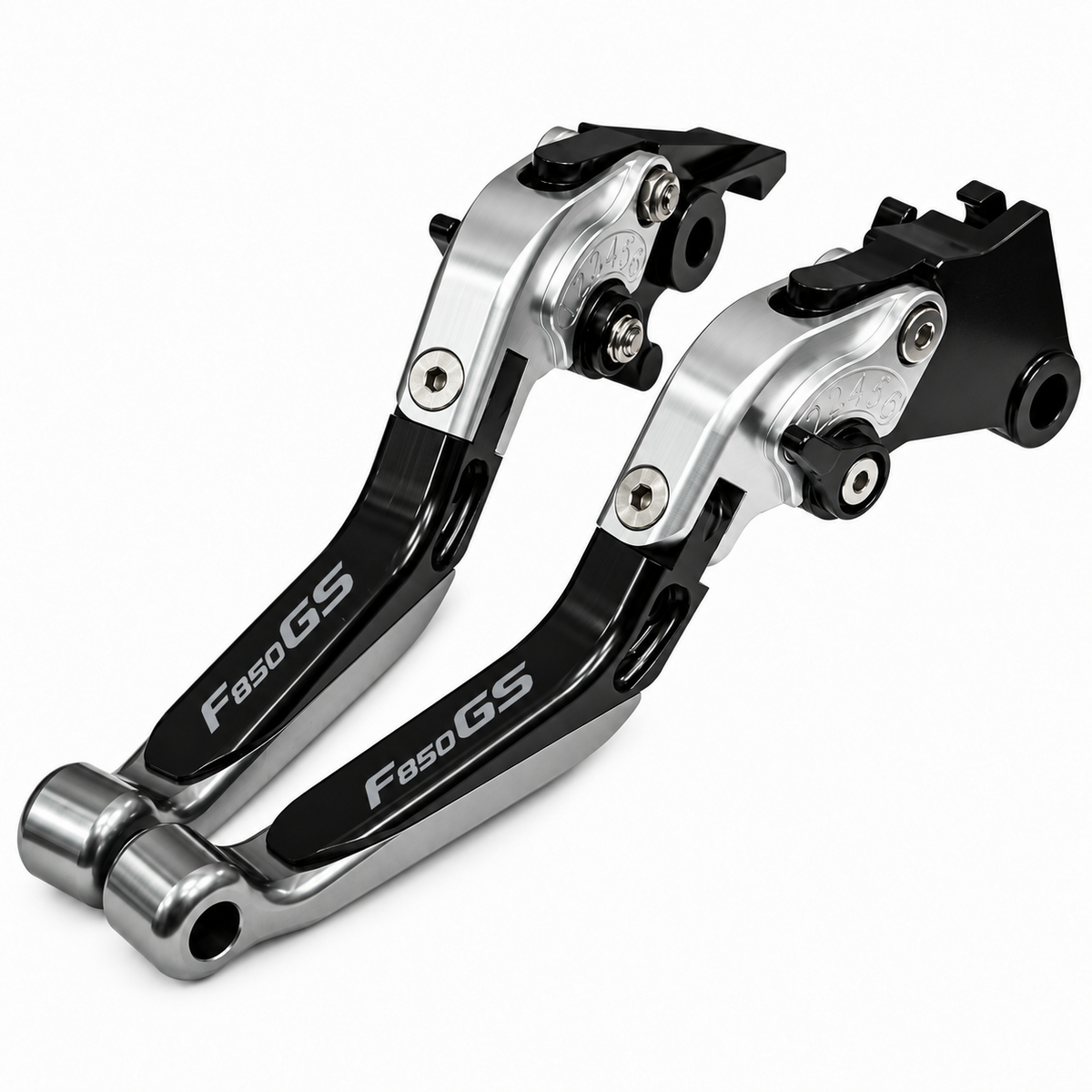 Grey / Black Adjustable Clutch & Brake Levers For BMW F850GS 2018-2026