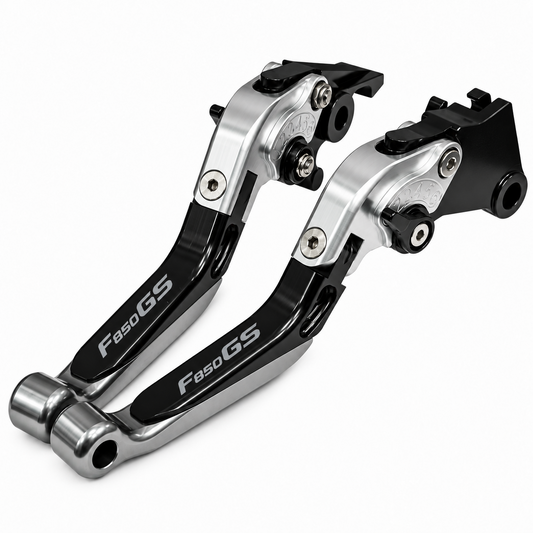 Grey / Black Adjustable Clutch & Brake Levers For BMW F850GS 2018-2026