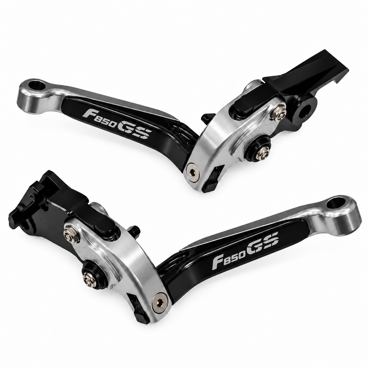 Grey / Black Adjustable Clutch & Brake Levers For BMW F850GS 2018-2026