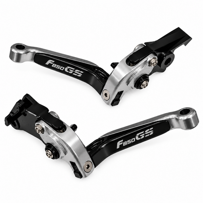 Grey / Black Adjustable Clutch & Brake Levers For BMW F850GS 2018-2026