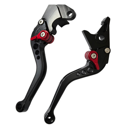 Short Black Clutch & Brake Levers - Suzuki GSX-R 600 GSXR600 1997-2003