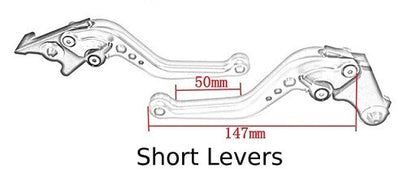 Short Black Gold Clutch & Brake Levers For Suzuki GSX-8T / GSX-8TT 2025-2026