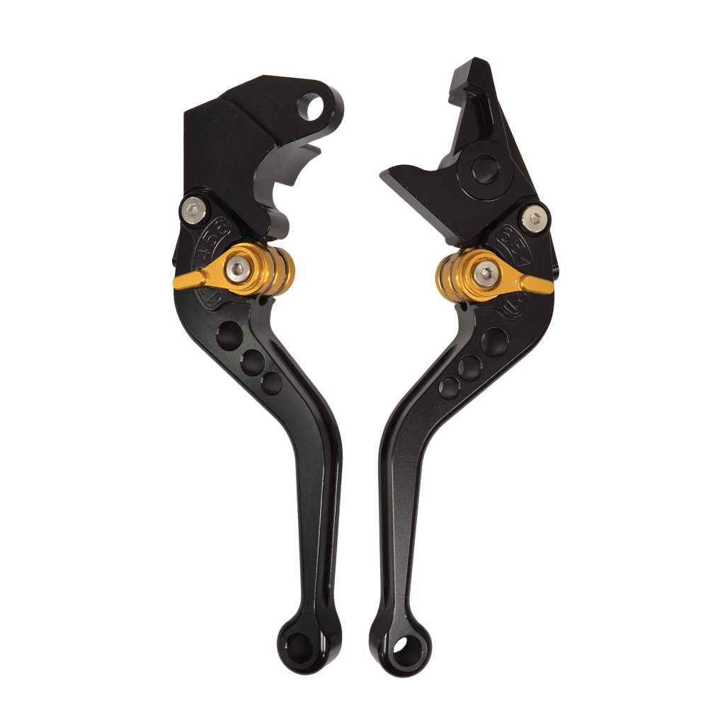 Short Black Gold Clutch & Brake Levers For Suzuki GSX-8T / GSX-8TT 2025-2026