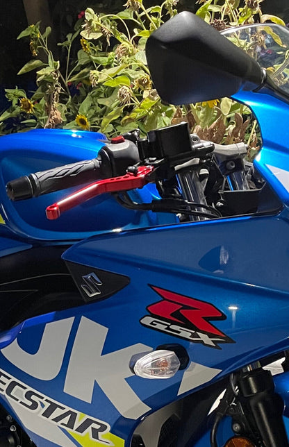 CNC Short Red Clutch & Brake Levers - Suzuki GSX-R 125 2020-2026