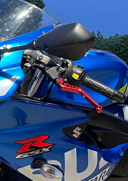 CNC Short Red Clutch & Brake Levers - Suzuki GSX-R 125 2020-2026