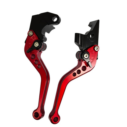CNC Short Red Clutch & Brake Levers - Suzuki GSX-R 125 2020-2026