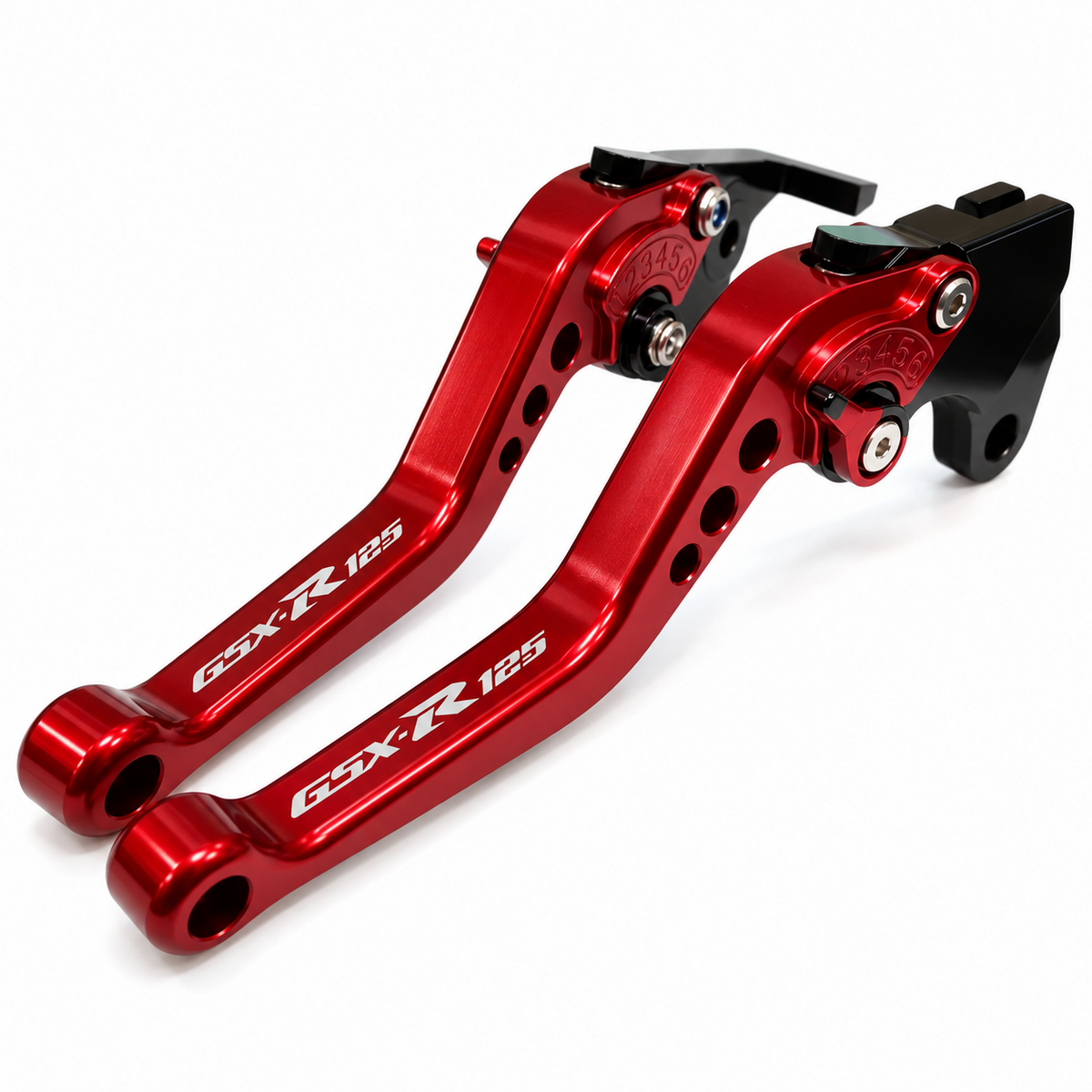 CNC Short Red Clutch & Brake Levers - Suzuki GSX-R 125 2020-2026