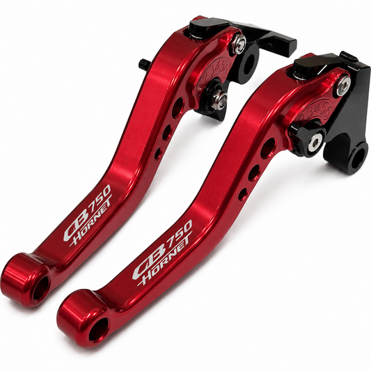 Red Short Clutch Brake Lever Set For Honda CB750 Hornet 2023-2026