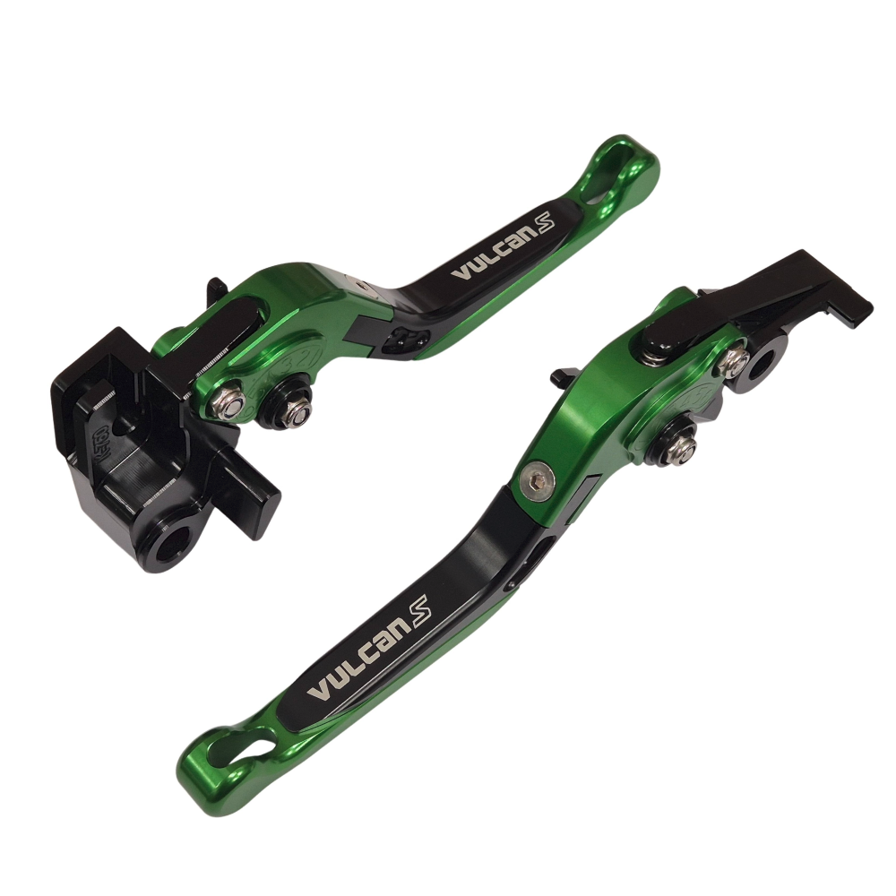 Green Adjustable Clutch & Brake Lever For Kawasaki Vulcan S 650 2015-2026