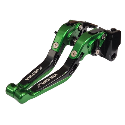 Green Adjustable Clutch & Brake Lever For Kawasaki Vulcan S 650 2015-2026