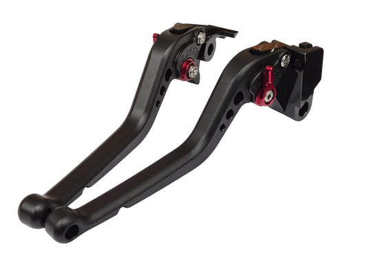 Long Black Clutch & Brake Levers For Kawasaki Ninja 650R / ER-6F 2017-2025