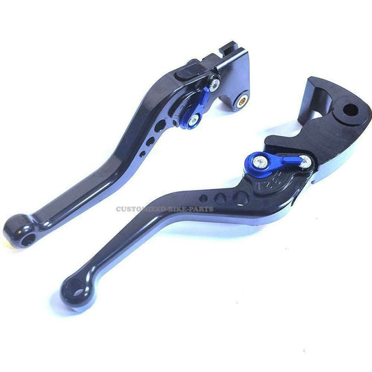 Short Black Blue Clutch & Brake Levers For Kawasaki Z650RS 2021-2025