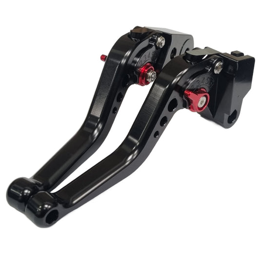 Short Black Adjustable Brake & Clutch Lever Set Kawasaki Z900RS 2018-2025