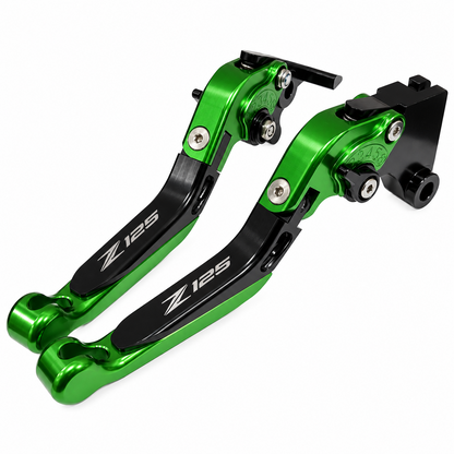 Kawasaki Z125 2019-2026 Green Adjustable Clutch Brake Lever Set