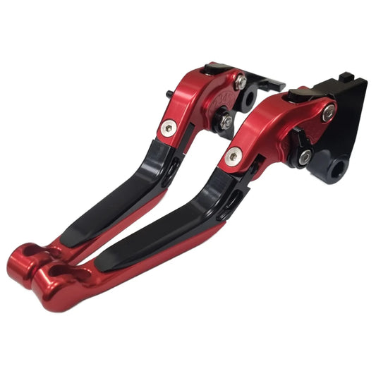 Red Adjustable Clutch & Brake Levers for Triumph Bonneville T120 / T100 16-26
