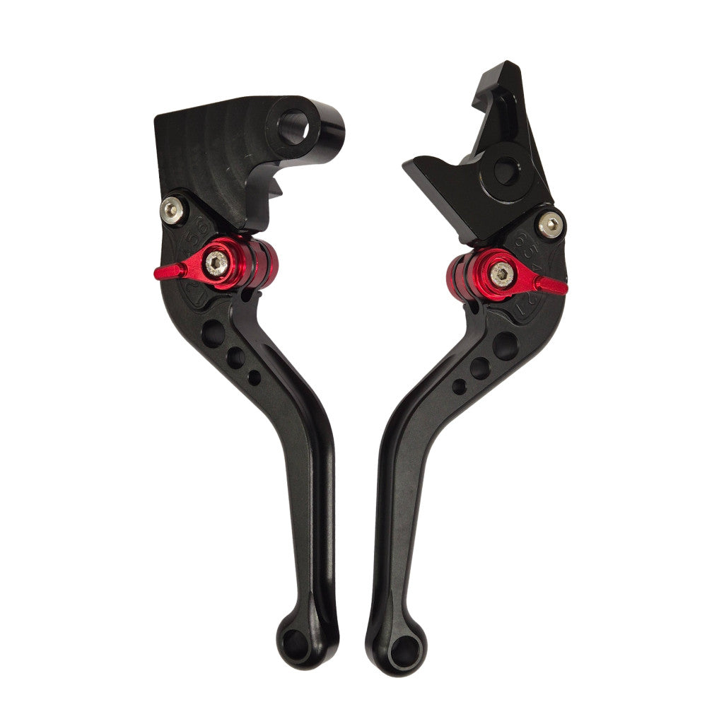 Short Black Red Clutch & Brake Levers For Triumph Speed Twin 900 2022-2024