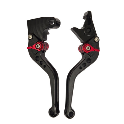 Short Black Red Clutch & Brake Levers For Triumph Speed Twin 900 2022-2024