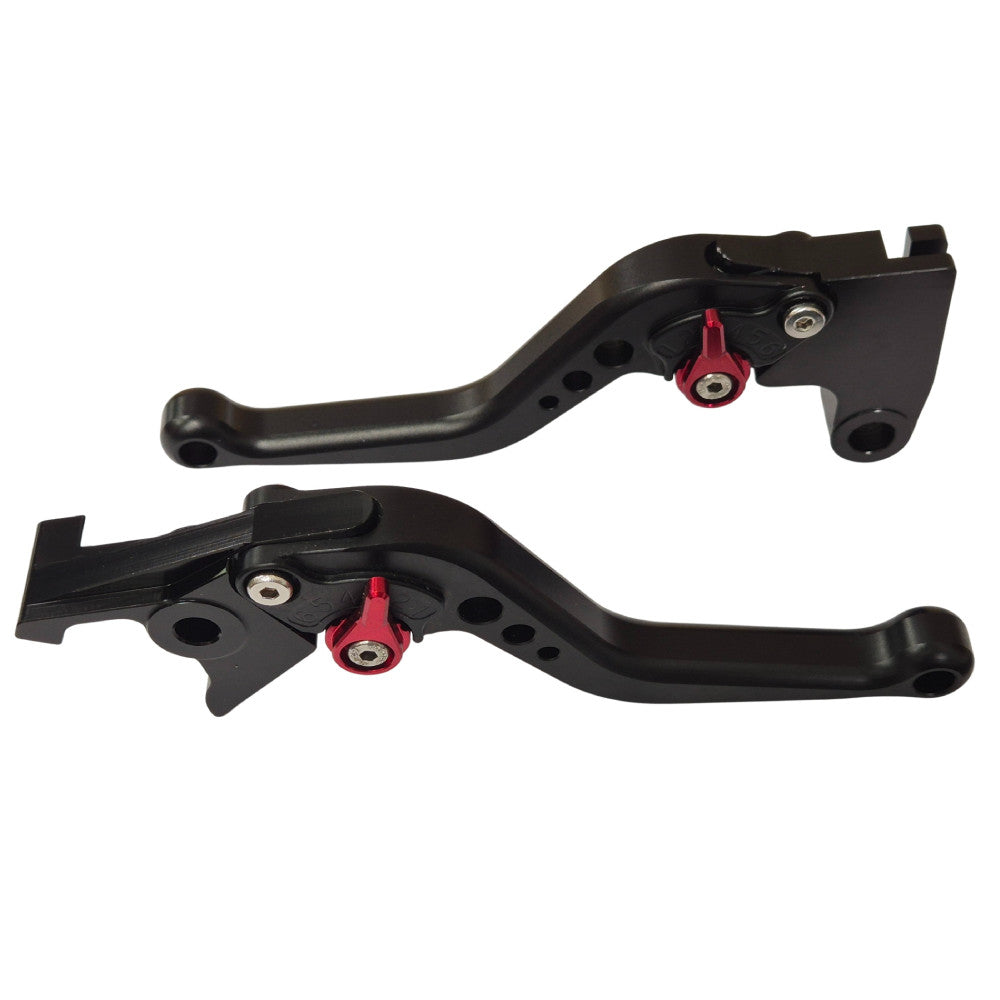 Short Black Red Clutch & Brake Levers For Triumph Speed Twin 900 2022-2024