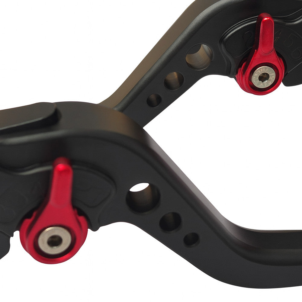 Short Black Red Clutch & Brake Levers For Triumph Speed Twin 900 2022-2024