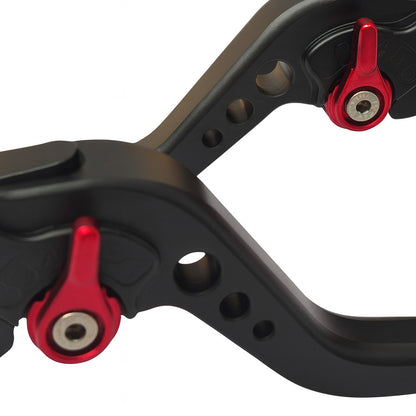 Short Black Red Clutch & Brake Levers For Triumph Speed Twin 900 2022-2024