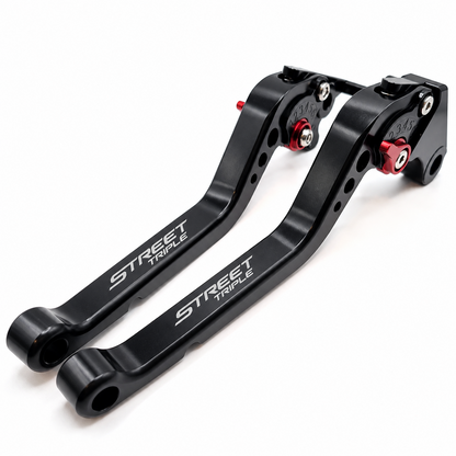 Long Black Clutch & Brake Levers For Triumph 675 Street Triple 2008-2016