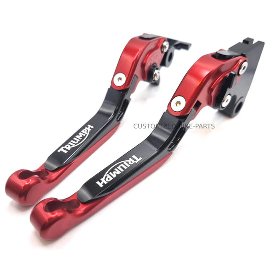 Red / Black Clutch & Brake Levers - Triumph SPEED FOUR 2005-2006