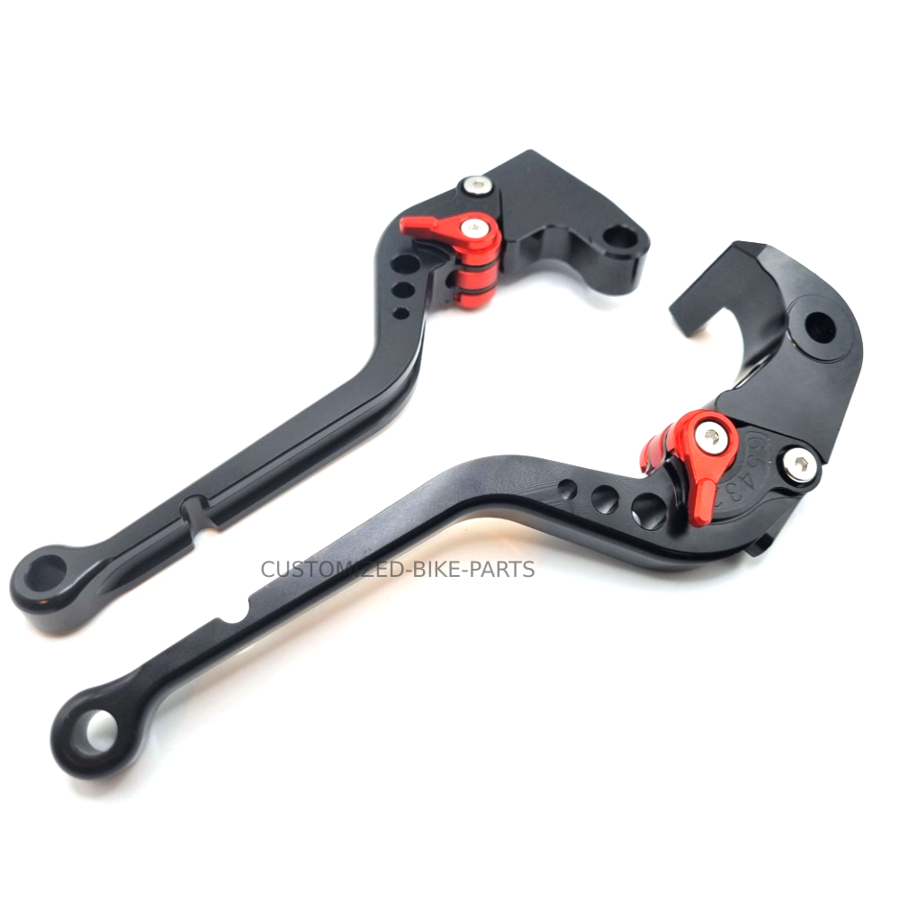 Long Black Clutch & Brake Lever For Triumph 675 Street Triple R / RX 2009-2016
