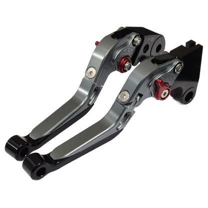 Titanium / Black Adjustable Clutch Brake Levers Triumph Daytona 675 2006-2017