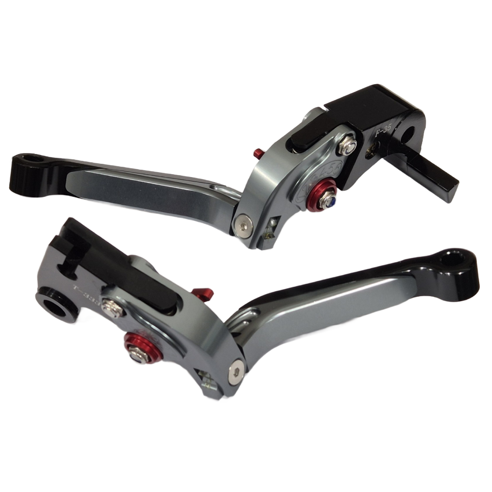 Titanium / Black Adjustable Clutch Brake Levers Triumph Daytona 675 2006-2017