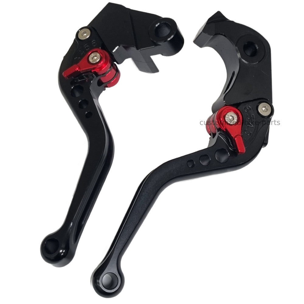 Short Black Clutch & Brake Levers For Kawasaki ZX6R 2007-2018