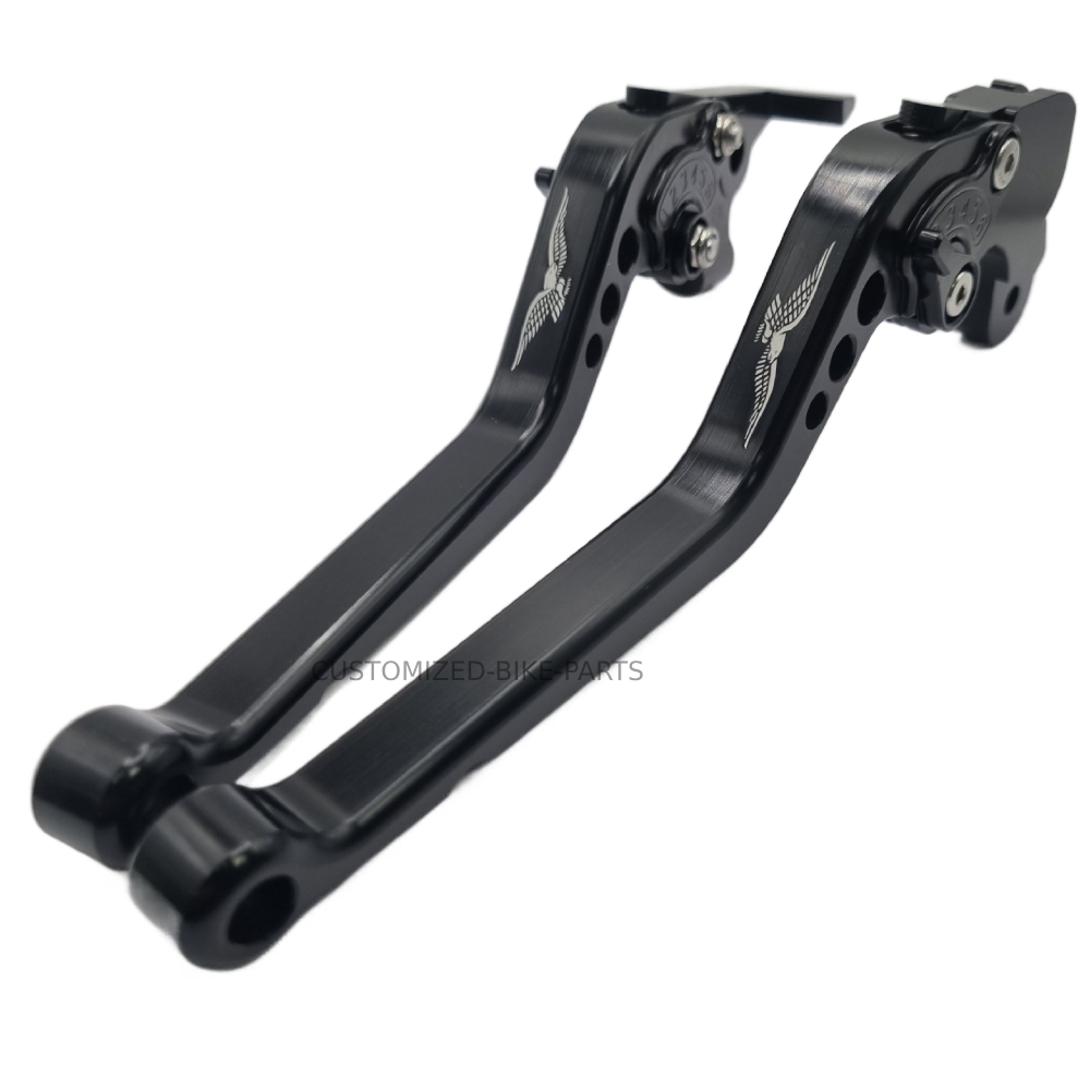 Long Black Clutch & Brake Levers For Moto Guzzi V9 Bobber Special 2021-2026