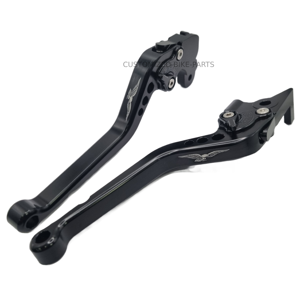 Long Black Clutch & Brake Levers For Moto Guzzi V9 Bobber Special 2021-2026