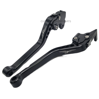 Long Black Clutch & Brake Levers For Moto Guzzi V9 Bobber Special 2021-2026